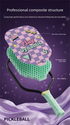 Pink and Purple Pickleball Paddle Set - Fiberglass Face with PP Honeycomb Core, 2 Paddles 4 Balls & Carry Bag - Lightweight Vibration Dampening Grip for Beginners & Family Play