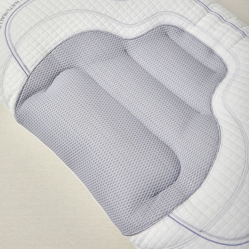 Adjustable Height Air Chamber Pillow - 48 x 74 cm Polyester Fibre Neck Support Pillow with Breathable Design for Personalised Adult Sleep Comfort