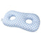 Blue Ear Piercing Pillow for Side Sleepers - 55 x 33 x 9 cm Figure 8 Hollow Ear Design, PP Cotton Fill, Machine Washable Ear Clearance and Neck Comfort