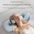 White and Gray Ear Piercing Pillow for Side Sleepers - 55 x 33 x 9 cm Figure 8 Hollow Ear Design, PP Cotton Fill, Machine Washable Ear Clearance and Neck Comfort