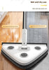Adjustable Triangle Cleaning Mop 124-164cm Extendable Long Handle Window Squeegee Wall Washer Rotatable Head for Ceilings High Corners Wet Dry Use with 2 Microfibre Pads