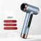 Gray wireless Hair Dryer with Cold & Hot Air, Portable Large-Capacity Rechargeable Ionic Dryer, Fast-Drying, Lightweight and Compact for Home and Travel