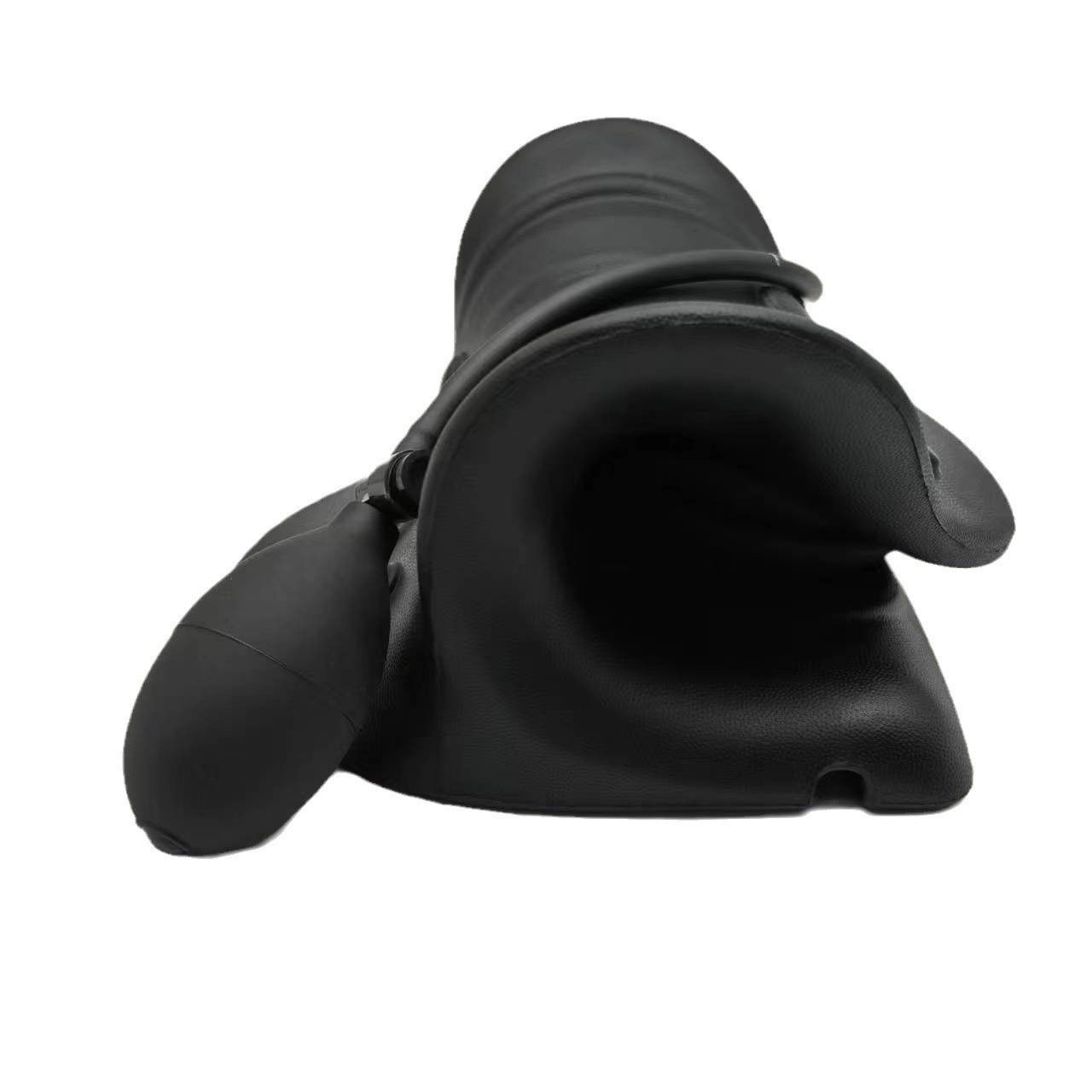 Adjustable Inflatable Cervical Traction Pillow – PU Foam Neck Stretcher & Massager with Air Pump