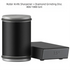 Black Rolling Knife Sharpener Set – Magnetic Angle Guide & Diamond Grinding Disc with Rubber Wood Base