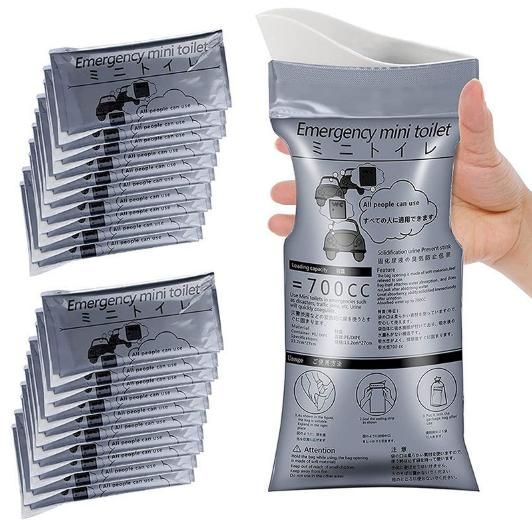 20-Pack Emergency Portable Urine Bags – 700ml Leak-Proof Disposable Toilet for Car, Travel & Outdoor