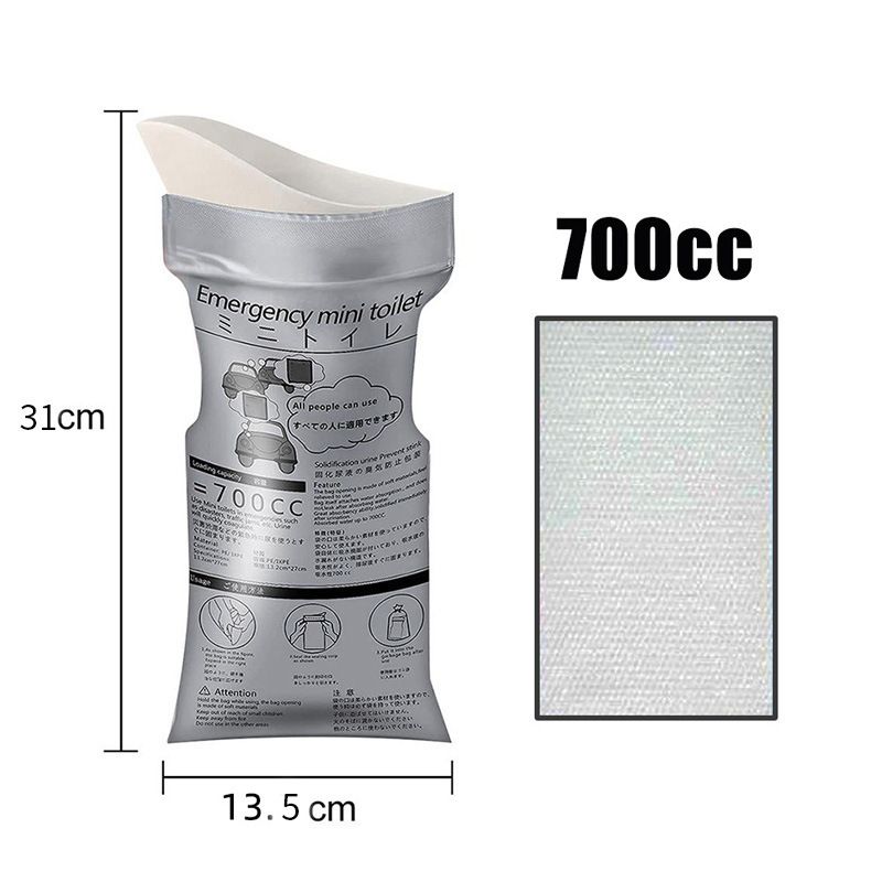 10-Pack Emergency Portable Urine Bags – 700ml Leak-Proof Disposable Toilet for Car, Travel & Outdoor