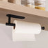 Gold Stainless Steel Kitchen Paper Holder with Adhesive Mounting – Under Cabinet Tissue Roll Rack for Paper Towels, Toilet Paper or Plastic Wrap