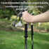 2-Pack Black Aluminum Alloy Telescopic Trekking Poles with Secure External Lock & Accessory - 3-Section Adjustable Hiking Sticks(65-135cm)