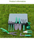10-Piece Green Professional Garden Tool Set with Carrying Case - Ergonomic Gardening Kit for Digging, Weeding & Pruning