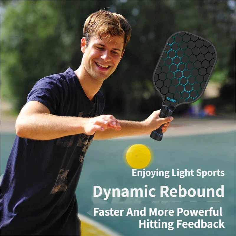 Black and Green Fiberglass Pickleball Paddle - 220g Lightweight Racket with Breathable PU Comfort Grip and Oversized Sweet Spot for Outdoor Play