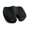 Black Ergonomic Memory Foam U-Shaped Seat Cushion - Breathable Orthopedic Pressure Relief Pillow with ZIpper Cover & Handle (45 x 36 CM)