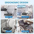 Black Ergonomic Memory Foam U-Shaped Seat Cushion - Breathable Orthopedic Pressure Relief Pillow with ZIpper Cover & Handle (45 x 36 CM)