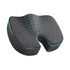 Grey Ergonomic Memory Foam U-Shaped Seat Cushion - Breathable Orthopedic Pressure Relief Pillow with ZIpper Cover & Handle (45 x 36 CM)