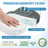 Grey Ergonomic Memory Foam U-Shaped Seat Cushion - Breathable Orthopedic Pressure Relief Pillow with ZIpper Cover & Handle (45 x 36 CM)
