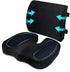 Ergonomic Memory Foam Seat Cushion & Lumbar Support Set - Soft Crystal Velvet Orthopedic Relief Combo for Office & Car