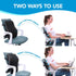 Black Large Ergonomic Memory Foam Lumbar Support Pillow & S Curve High-Back Cusion with Buckle Strap & Breathable Mesh Cover