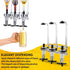Professional Wall-Mounted Alcohol Tot Dispenser (3 Head) - Heavy Duty Adjustable Metal Wine Rack Decor with Spring-Loaded Bottle Holder