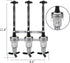 Professional Wall-Mounted Alcohol Tot Dispenser (4 Head) - Heavy Duty Adjustable Metal Wine Rack Decor with Spring-Loaded Bottle Holder