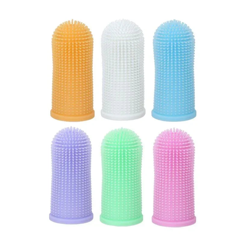 Pet Finger Toothbrush 6‑Pack – Soft 360° TPR Bristles for Dogs & Cats