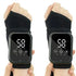 Black 2-piece Electric Heating Wrist Massager with Vibration and Hot Compress - 3 Heat Levels, 3 Vibration Modes, 15 Min Auto Shutoff, Rechargeable - Cordless Wrist Pain Relief Wrap for Office, Sports Recovery, and Daily Care