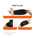 Black 2-piece Electric Heating Wrist Massager with Vibration and Hot Compress - 3 Heat Levels, 3 Vibration Modes, 15 Min Auto Shutoff, Rechargeable - Cordless Wrist Pain Relief Wrap for Office, Sports Recovery, and Daily Care