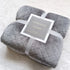 Grey 150*200cm Flannel Fleece Blanket - Quilted Diamond Pattern, Soft & Warm Polyester Throw for Office Nap, Sofa, Travel & Bed Use