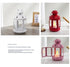 White European Style Star Cutout Metal Candle Lantern - Handcrafted Iron & Glass Decorative Lamp for Christmas, Home, Wedding, Party Easy to carry - Perfect for Living Room, Bedroom, Study