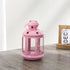 Pink European Style Star Cutout Metal Candle Lantern - Handcrafted Iron & Glass Decorative Lamp for Christmas, Home, Wedding, Party Easy to carry - Perfect for Living Room, Bedroom, Study