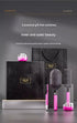 Black 3-Piece Gift Box Set Premium ABS Hair Care Gift Set with Cushion Paddle Brush, Detangling Comb, Cleaning Brush & Stand - Elegant Mother’s Day or Couple’s Gift for Daily Styling and Scalp Comfort