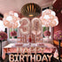Rose Gold 30th Birthday Balloon Decoration Set - Foil Number Balloons, Happy Birthday Letter Banner, Tassel Curtain, Confetti Balloons, Latex Balloons & Tape - Complete Party Decor Kit for 18th, 21st, 30th  Birthdays