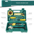 Green 8 Piece Set -Multi-Purpose Home & Car Tool Kit -  Durable Blow-Molded Case, Utility Knife, Tape Measure, Pliers, Hammer, Screwdrivers, Allen Keys - Compact Emergency Repair Set for DIY and Auto Maintenance