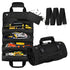 Black Multi-Purpose 600D Oxford Cloth Roll-Up Tool Organizer Bag – Heavy-Duty Waterproof & Anti-Scratch Organizer for Electricians, Mechanics & Automotive Use-Duty Oxford Fabric - Multi-Pocket Storage for Electricians, Mechanics & DIY Enthusiasts