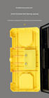 14-inch Yellow and Black Heavy Duty Plastic Toolbox - PP Material with ABS Latches - Lockable, Large Capacity, Double Layer, Organized Storage, for Home Repair, Automotive, Construction, Outdoor Use