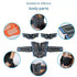 Blue EMS Muscle Stimulator Belt Set - Rechargeable Abdominal Toning Trainer with Multiple Pads and Modes