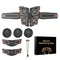 Orange EMS Muscle Stimulator Belt Set - Rechargeable Abdominal Toning Trainer with Multiple Pads and Modes
