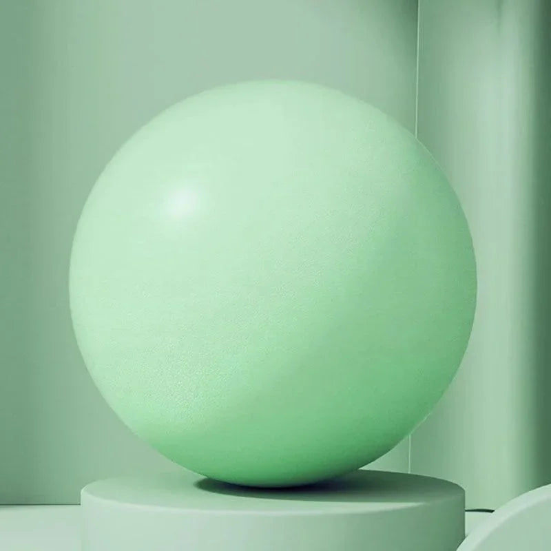 Green Anti-Burst Yoga Exercise Ball with Manual Hand Pump - 25cm Thickened Stability Ball for Pilates Core Training Fitness