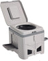 Portable Travel Toilet with Integrated Dual Storage Wings & Odor-Proof Lid – Ergonomic Reusable Foldable Commode with 12.7cm Folding Height for Car Travel & Outdoor Use (Sandy)