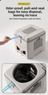 Portable Travel Toilet with Integrated Dual Storage Wings & Odor-Proof Lid – Ergonomic Reusable Foldable Commode with 12.7cm Folding Height for Car Travel & Outdoor Use (Sandy)