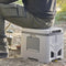 Portable Folding Camping Toilet Travel Commode Odour-Proof Lid Storage White