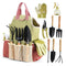 Premium 9-Piece Carbon Steel Garden Tool Set with Organizer Tote Bag – Heavy Duty Gardening Hand Kit with Ergonomic Wooden Handles, Spray Bottle, and Protective Gloves, Perfect Horticulture Gift for Women