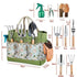 Premium 9-Piece Stainless Steel Garden Tool Set with Durable Storage Tote Bag – Heavy Duty Gardening Hand Kit with Ergonomic Wooden Handles, Pruning Shears and Spray Bottle