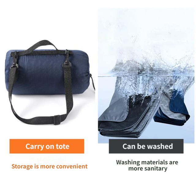 2-in-1 Winter Camping Kit Sleeping Bag & Waterproof Fleece Blanket Set