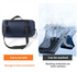 2-in-1 Winter Camping Warmth Kit with Carry Bag:  210 * 75cm Navy Blue Portable Waterproof Warm Sleeping Bag and 200 * 140cm Large Black Double Layer Waterproof Fleece Camping Blanket for Hiking Travel Indoor Outdoor Use