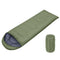 210 x 75cm Dark Green Portable Envelope Camping Sleeping Bag 1.3kg Thickened Warm Sleeping Bag with Carry Bag, Convertible Blanket Design & 4 Seasons Cold Weather or Warm for Hiking Travel Indoor Outdoor Use