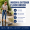 Grey and White 360°Rotating Detachable V-Shaped Floor Scrub Brush for Indoor & Outdoor Use – 3-in-1 Groove Corner Gap Cleaning Tool with Silicone Squeegee, 134CM Stainless Steel Telescopic Handle and Collection Clip