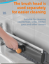 Grey and White 360°Rotating Detachable V-Shaped Floor Scrub Brush for Indoor & Outdoor Use – 3-in-1 Groove Corner Gap Cleaning Tool with Silicone Squeegee, 134CM Stainless Steel Telescopic Handle and Collection Clip