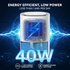 White Portable Home Quiet Mini Dehumidifier - 2L Large Visible Water Tank, 7-Color Sleep Aid Night Light, Air Purification, Auto Shut-Off and 40W Low Power for Bedroom Studies and Closet (5–70m²)