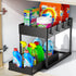 White Under Sink Organizer with Pull-Out Drawer, 4 Hooks and Hanging Cup - 2 Tier Cabinets Storage Rack for Kitchen & Bathroom, Tool-Free Assembly, Fits Full-Size Cleaning Supplies & Toiletries, Space Saving