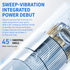 White Rechargeable Dual-Action Vibration & 45° Scientific Sweep Cleaning Electric Toothbrush with 5 Brushing Modes, 4 Brush Head and Storage Base - Smart 2 Min Timer and 30s Quad Reminder, High-Density Rounded Bristles and 3D Precision Brush Head Design