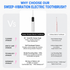 Black Rechargeable Dual-Action Vibration & 45° Scientific Sweep Cleaning Electric Toothbrush with 5 Brushing Modes, 4 Brush Head and Storage Base - Smart 2 Min Timer and 30s Quad Reminder, High-Density Rounded Bristles and 3D Precision Brush Head Design